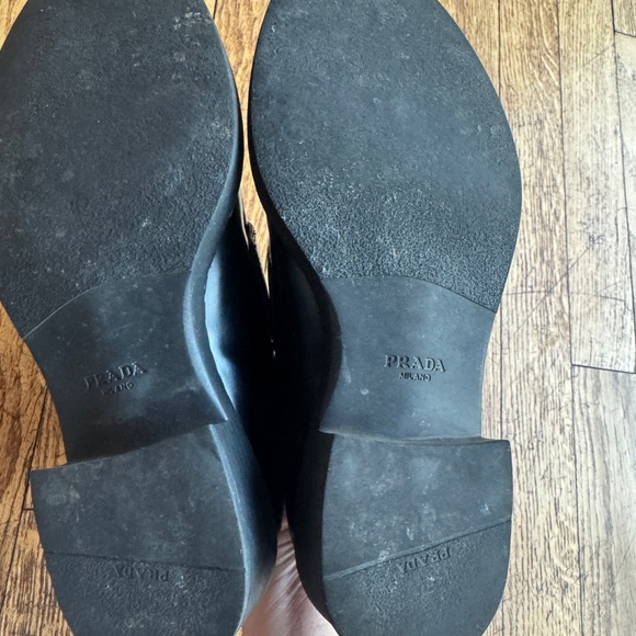 Prada platform leather loafers size 37.5 - Picture 2 of 14